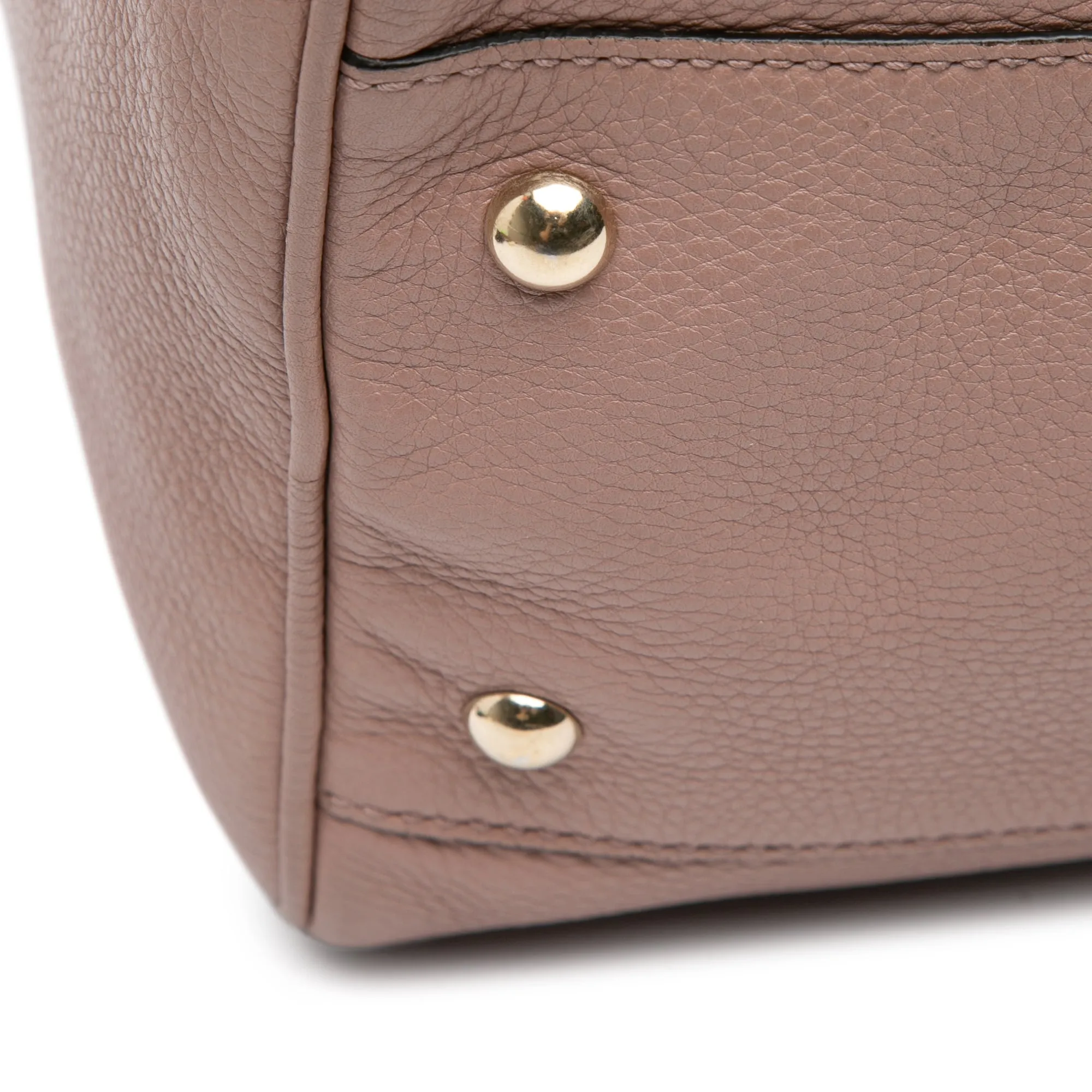 Pink Gucci Calfskin Bamboo Shopper Boston Bag Satchel
