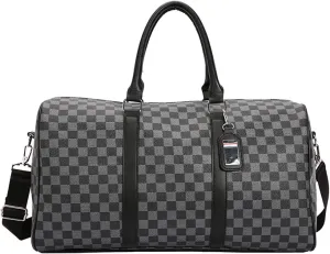 Plaid Tote Bag Shoulder Bag Large-capacity Business Trip Travel Trend Bag Duffle Bag