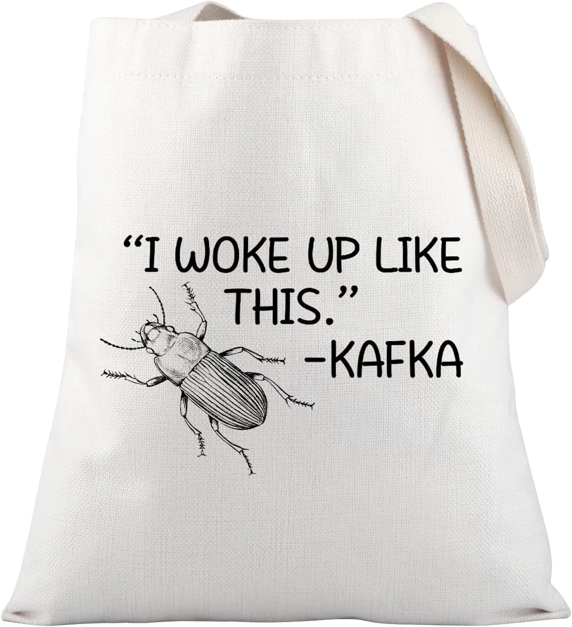 PLITI Metamorphosis Gift Transformation Literature Gift I Woke Up Like This Beetle Tote Bag For Book Lover