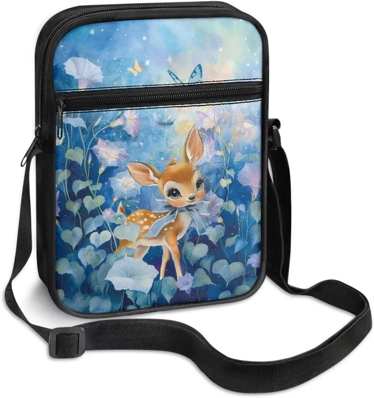 Poceacles Small Sling Bag Cross Body Purse Shoulder Messenger Bag for Women Men Zipper Phone Handbags Waist Bag Crossbody Bag