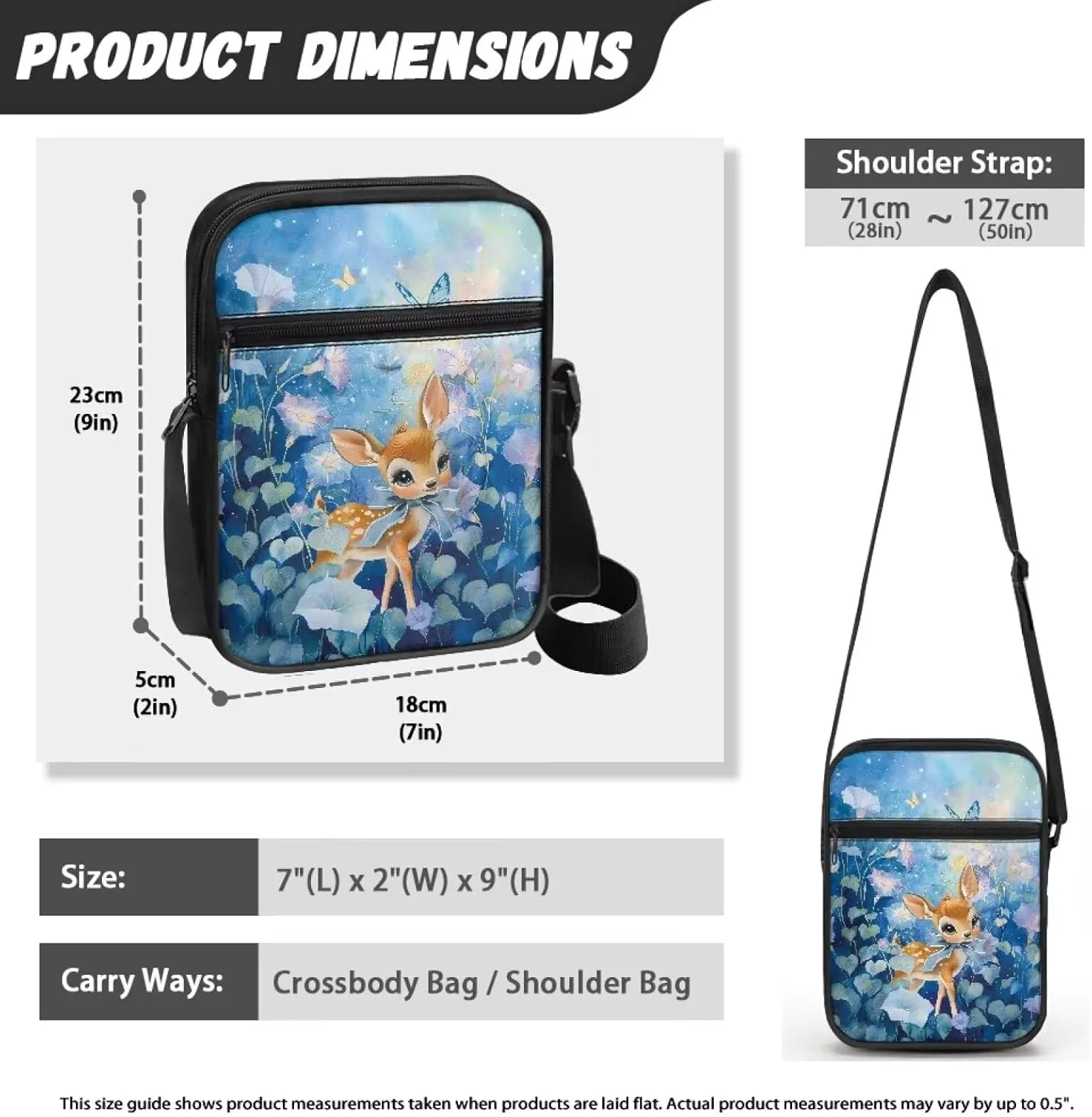 Poceacles Small Sling Bag Cross Body Purse Shoulder Messenger Bag for Women Men Zipper Phone Handbags Waist Bag Crossbody Bag