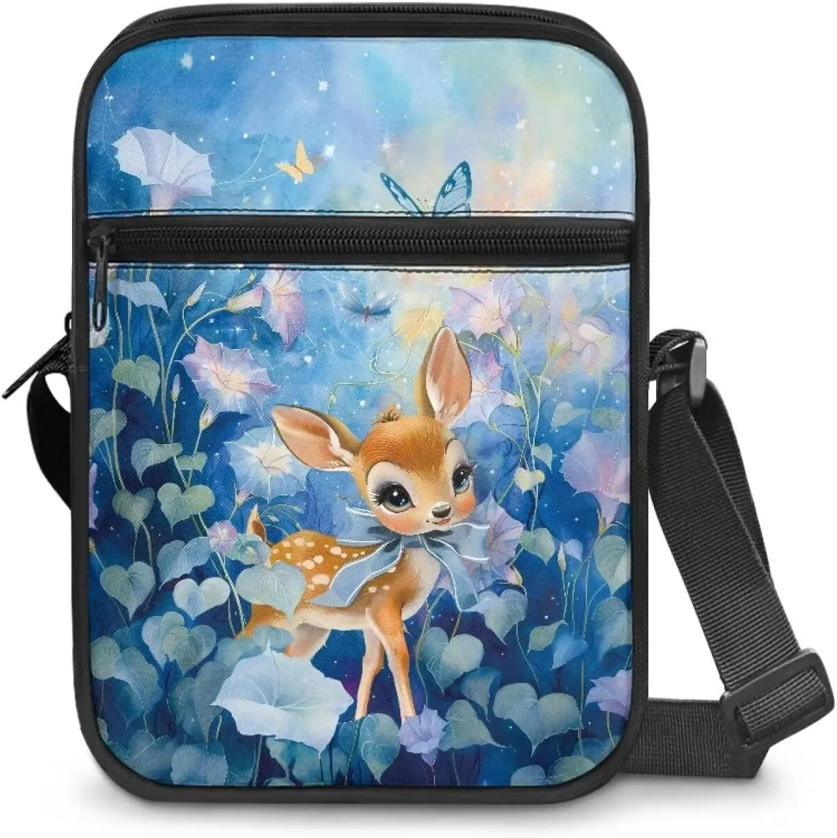 Poceacles Small Sling Bag Cross Body Purse Shoulder Messenger Bag for Women Men Zipper Phone Handbags Waist Bag Crossbody Bag