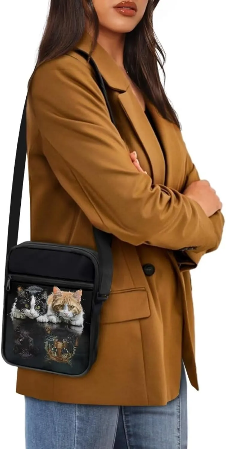 Poceacles Small Sling Bag Cross Body Purse Shoulder Messenger Bag for Women Men Zipper Phone Handbags Waist Bag Crossbody Bag