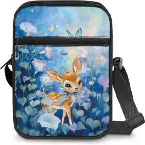 Poceacles Small Sling Bag Cross Body Purse Shoulder Messenger Bag for Women Men Zipper Phone Handbags Waist Bag Crossbody Bag
