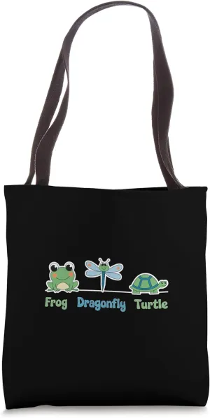 Political Humor Frog Dragonfly Turtle Tote Bag