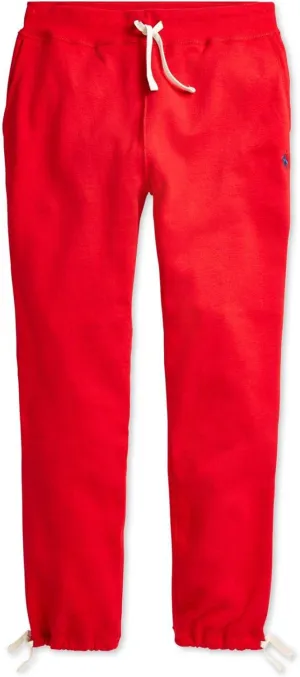 Polo Ralph Lauren Mens Fleece Lined Sweatpants (Red, Medium)