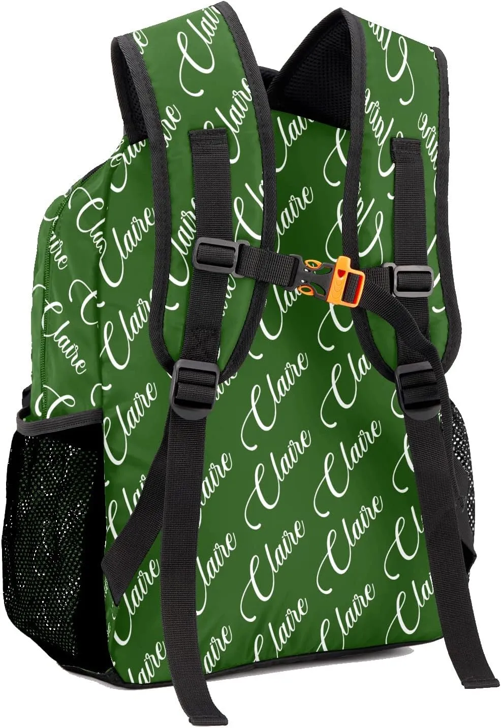 Polyester Personalized School Backpack Bookbag with Name Text, Fashion Custom Elementary Boys Girls Kids Book Bag, Waterproof Customize Bookbag Unique Gift, 1 Pack