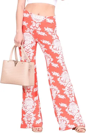 Popana Palazzo Pants for Women Casual Summer Wide Leg Beach Pants Plus Size Made in USA