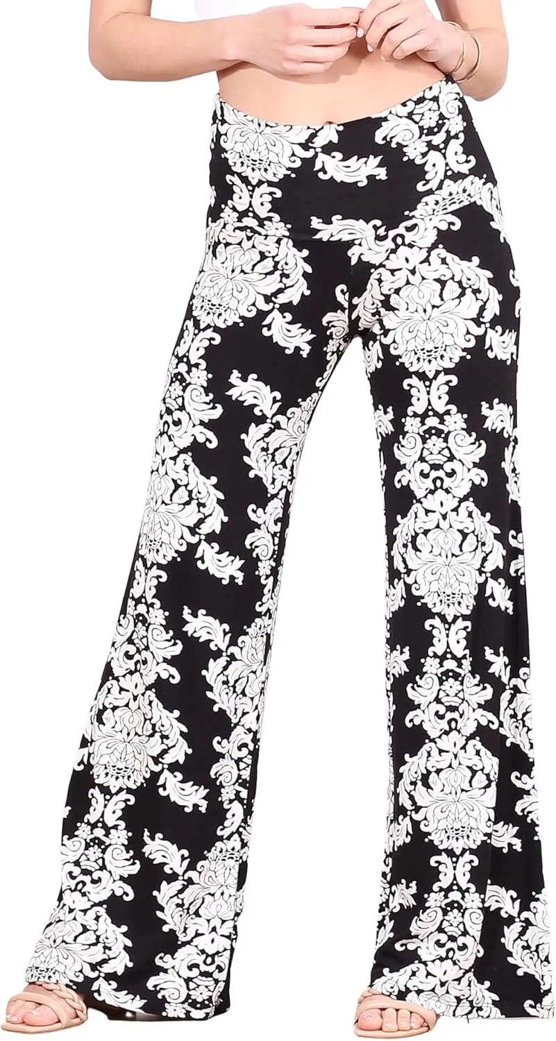 Popana Palazzo Pants for Women Casual Summer Wide Leg Beach Pants Plus Size Made in USA