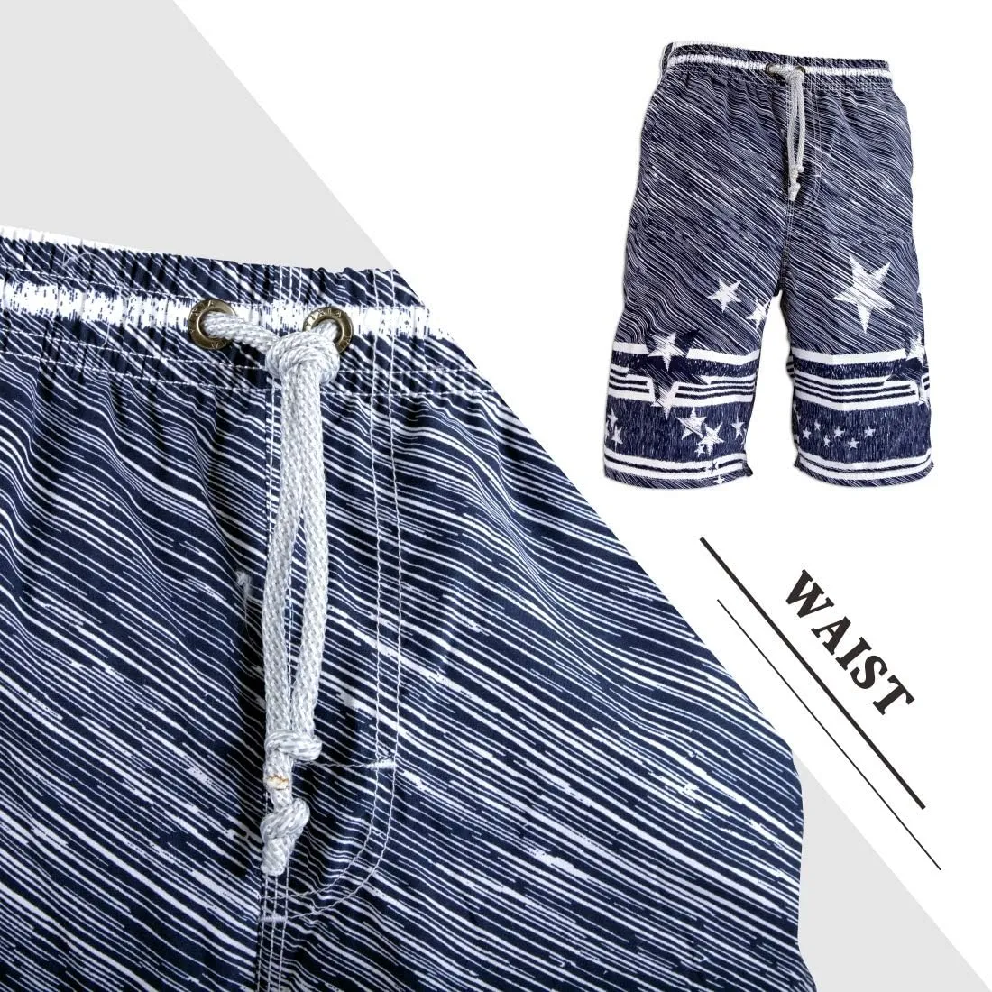 PREFER TO LIFE Men's Board Shorts, Quick Dry Swimwear Beach Holiday Party Bermuda Swim Big Pants …