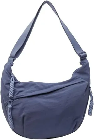 Preferable Crossbody Bag, 2025 New Women's Fashion Plain Color Nylon Crossbody Bags, Crescent Bag Crossbody