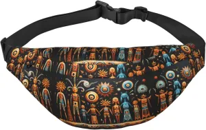 Primitive Totem Boys large waist bag, travel crossbody waist bag, suitable for enjoying sports, running, cycling, travel, fishing