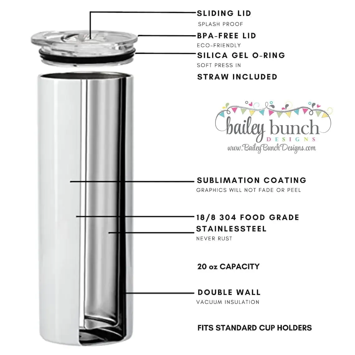 PRINCESS Shimmer Glitter Tumbler TUMBLERPRINCESS0520