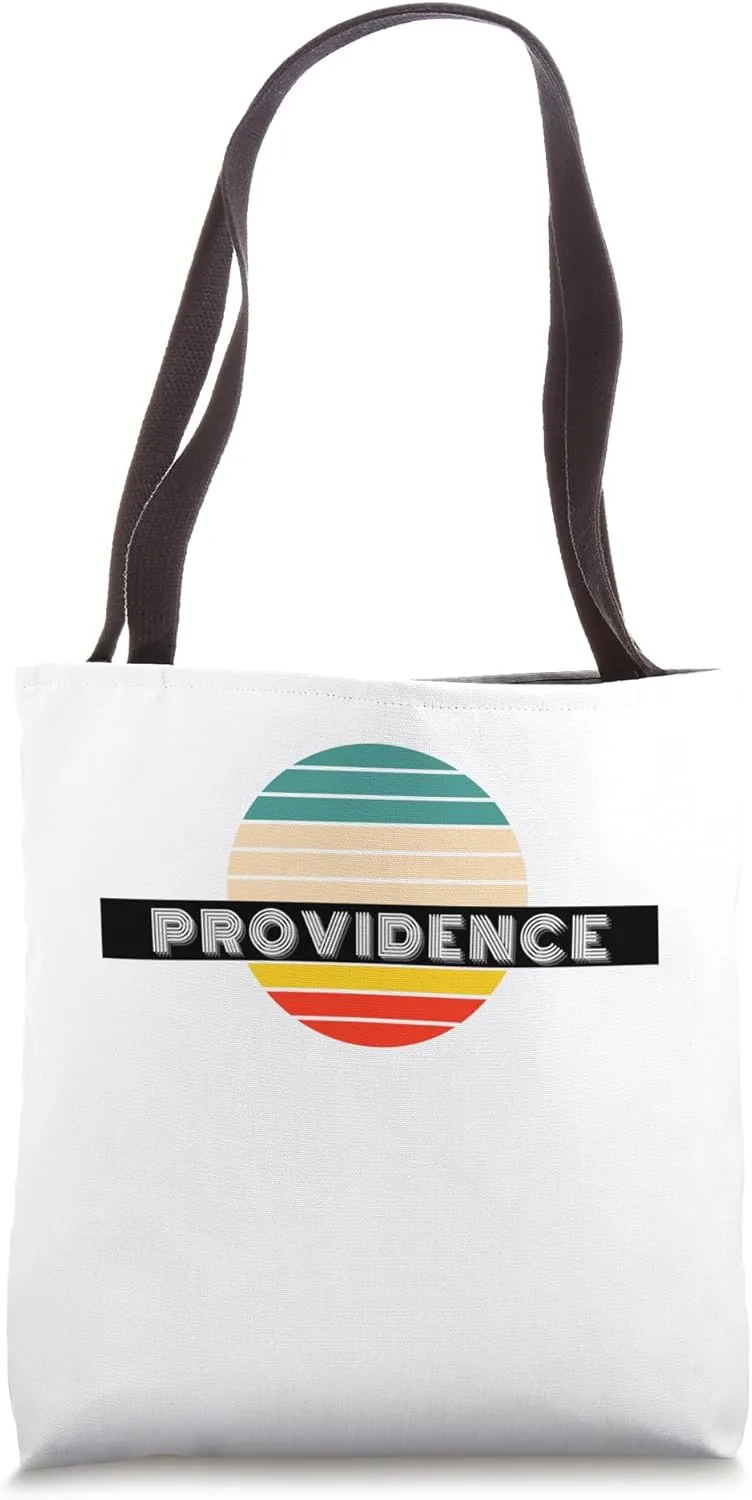 Providence City Retro Design Tote Bag