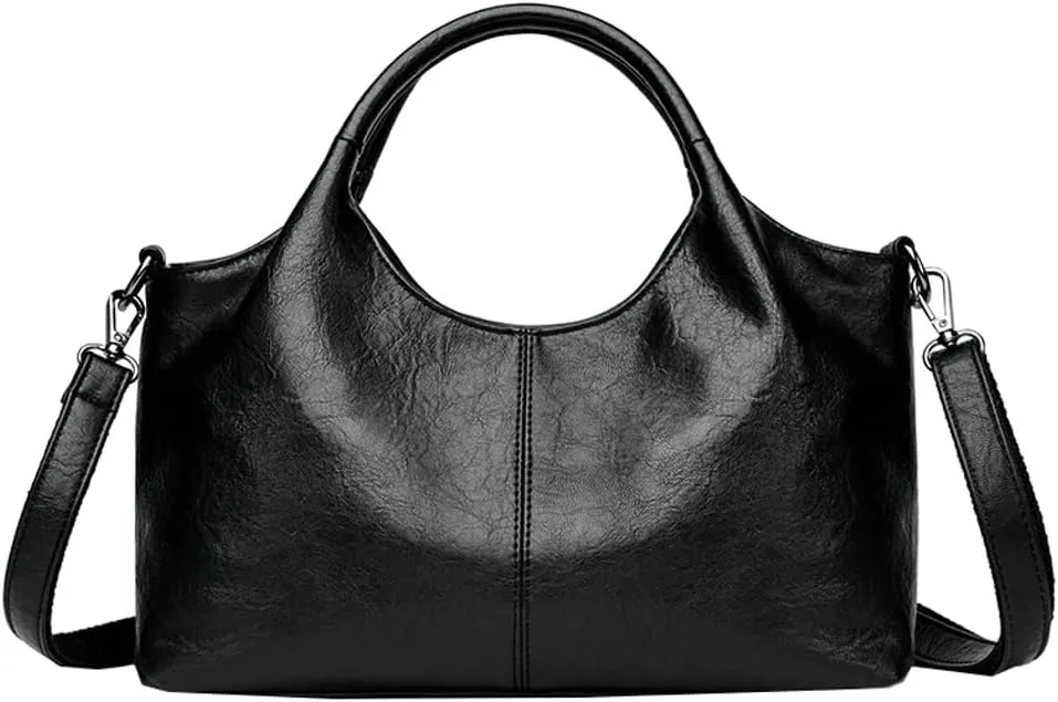 PU Leather Crossbody Bag Women Commuting Satchel Trendy Tote Purse Travel Shopping