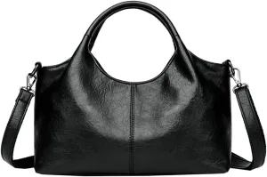 PU Leather Crossbody Bag Women Commuting Satchel Trendy Tote Purse Travel Shopping