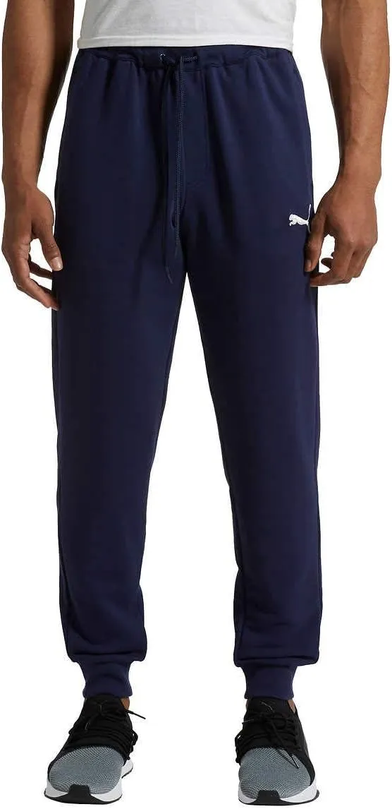 PUMA Men's French Terry Jogger Drawstring Sweatpant (M, Solid Navy)