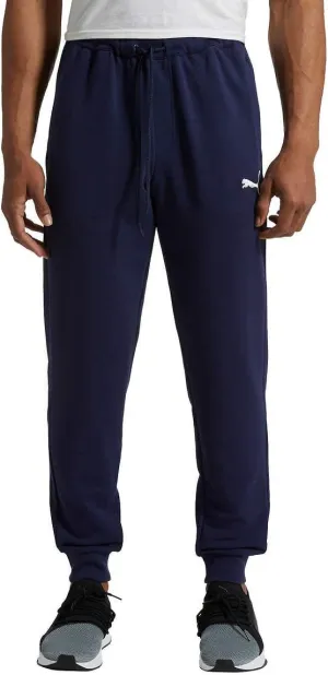 PUMA Men's French Terry Jogger Drawstring Sweatpant (M, Solid Navy)