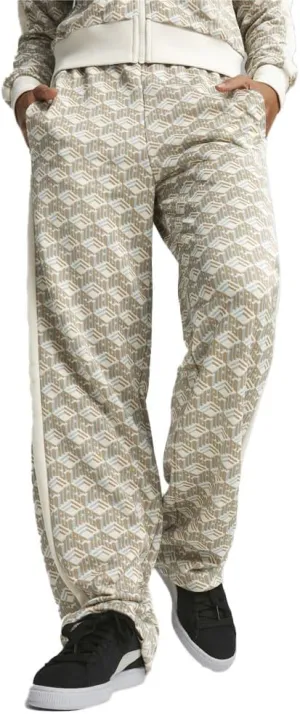 PUMA Womens T7 Straight Leg Pants Casual Drawstring - Beige - Size L