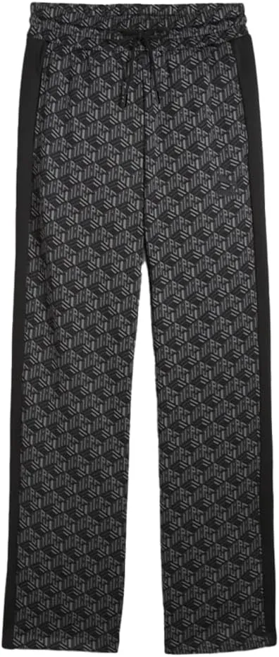 PUMA Womens T7 Straight Leg Pants Casual Drawstring - Black, Grey - Size L