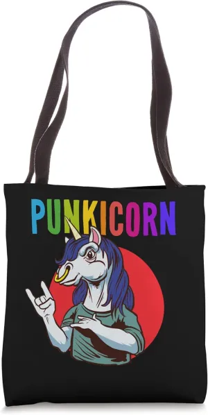Punkicorn Punk Unicorn Rebellion Hardcore Unique Alternative Tote Bag