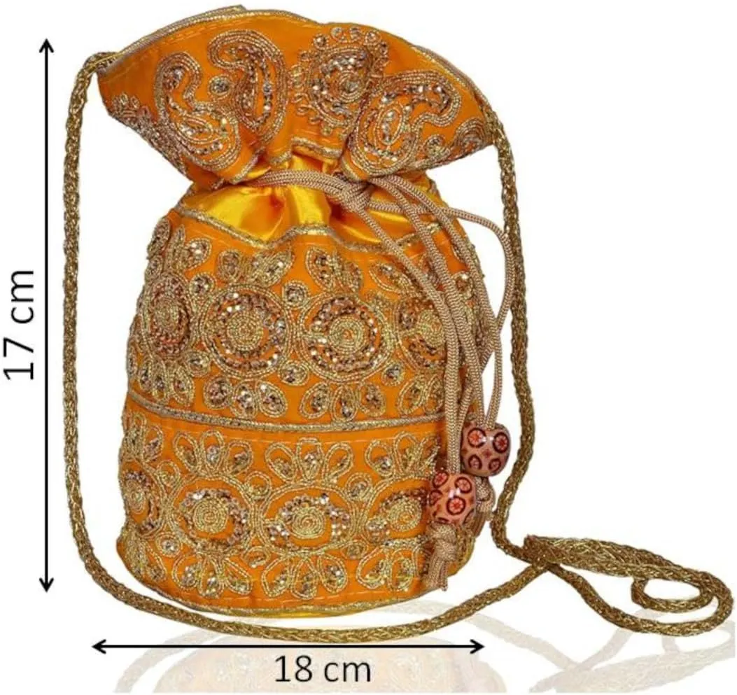 Purpledip Potli Bags Drawstring Purse (Potli01$)