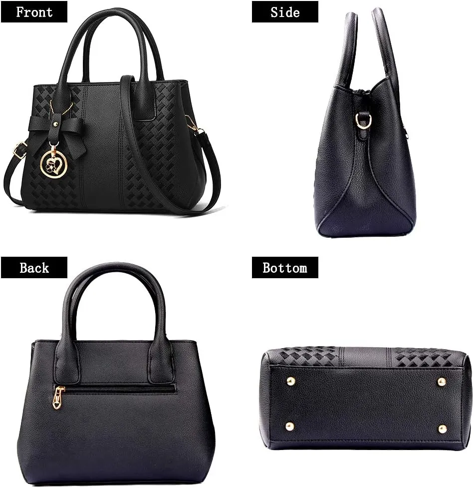 Purses and Handbags for Women Fashion Ladies PU Leather Top Handle Satchel Shoulder Tote Bags