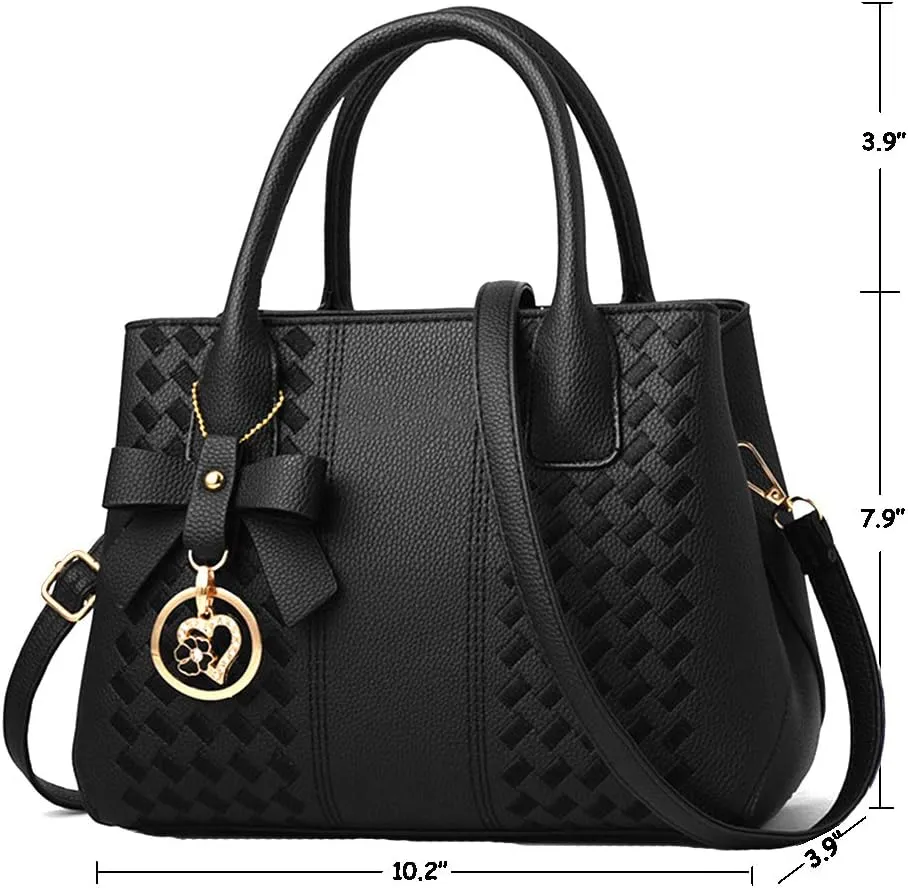 Purses and Handbags for Women Fashion Ladies PU Leather Top Handle Satchel Shoulder Tote Bags