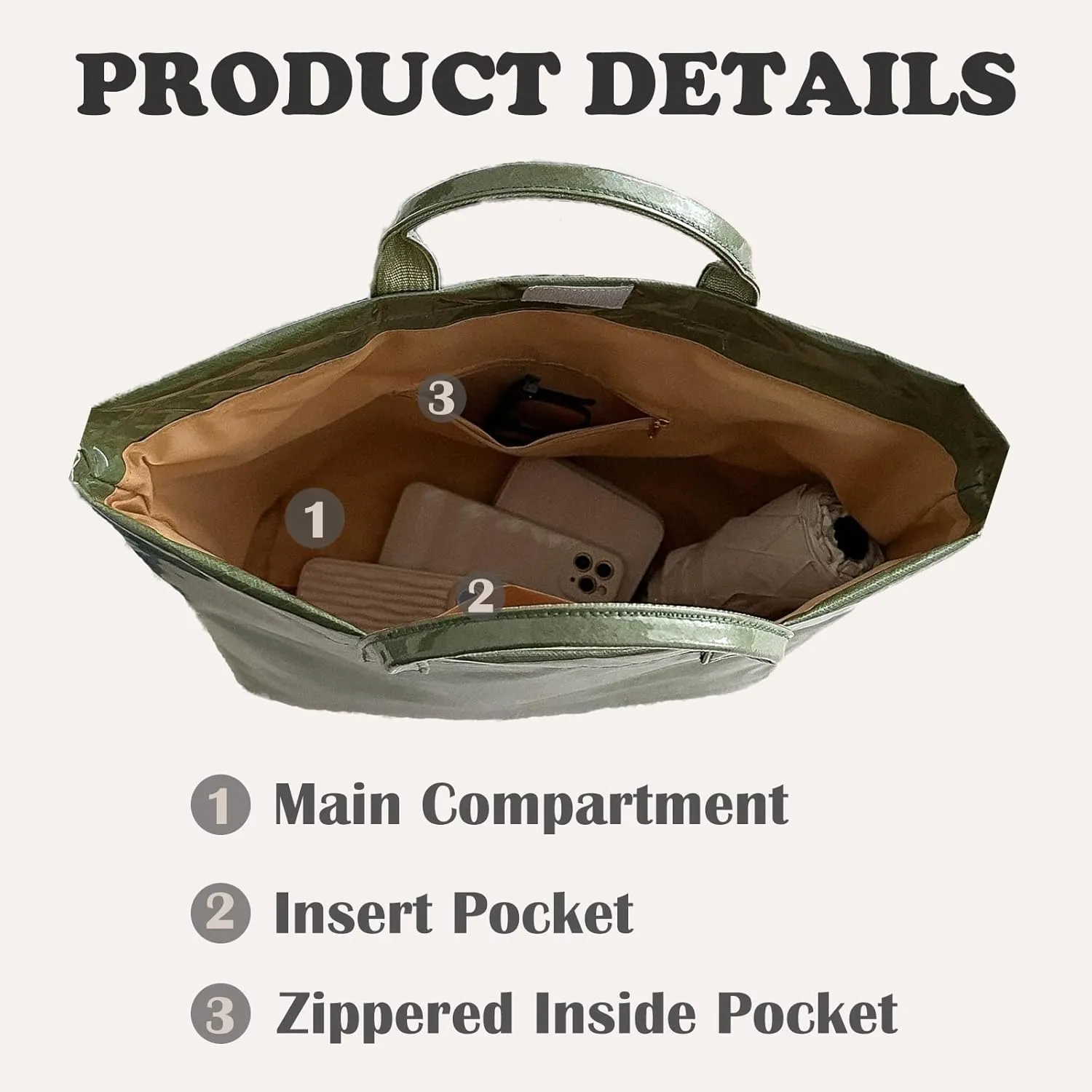 PVC Tote Bag for Women Kraft Paper Large Tote Bag Fashion Paper Bag Trendy Letter Print Tote Bag Top Handle