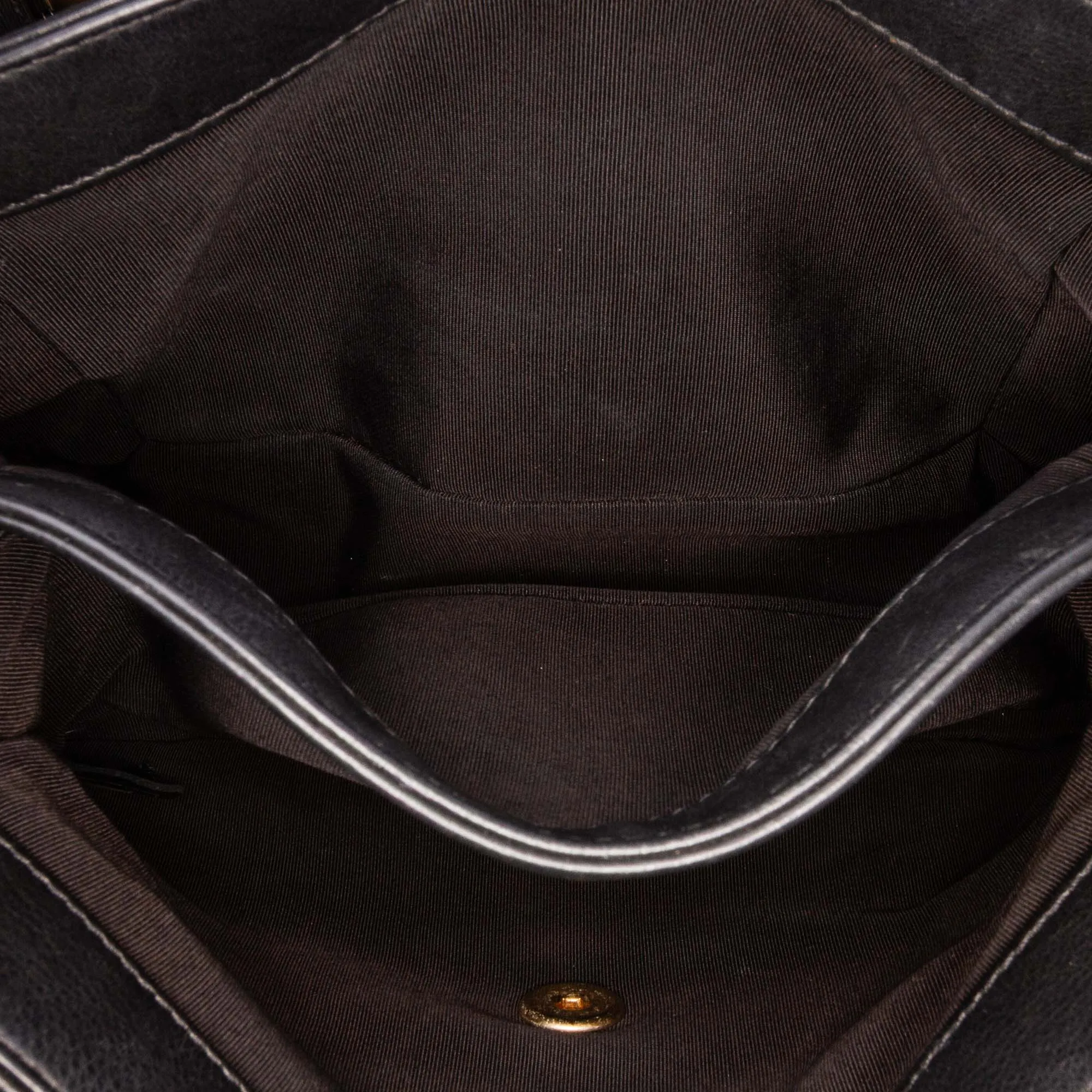 Quilted Calfskin Gold Top Handle Flap