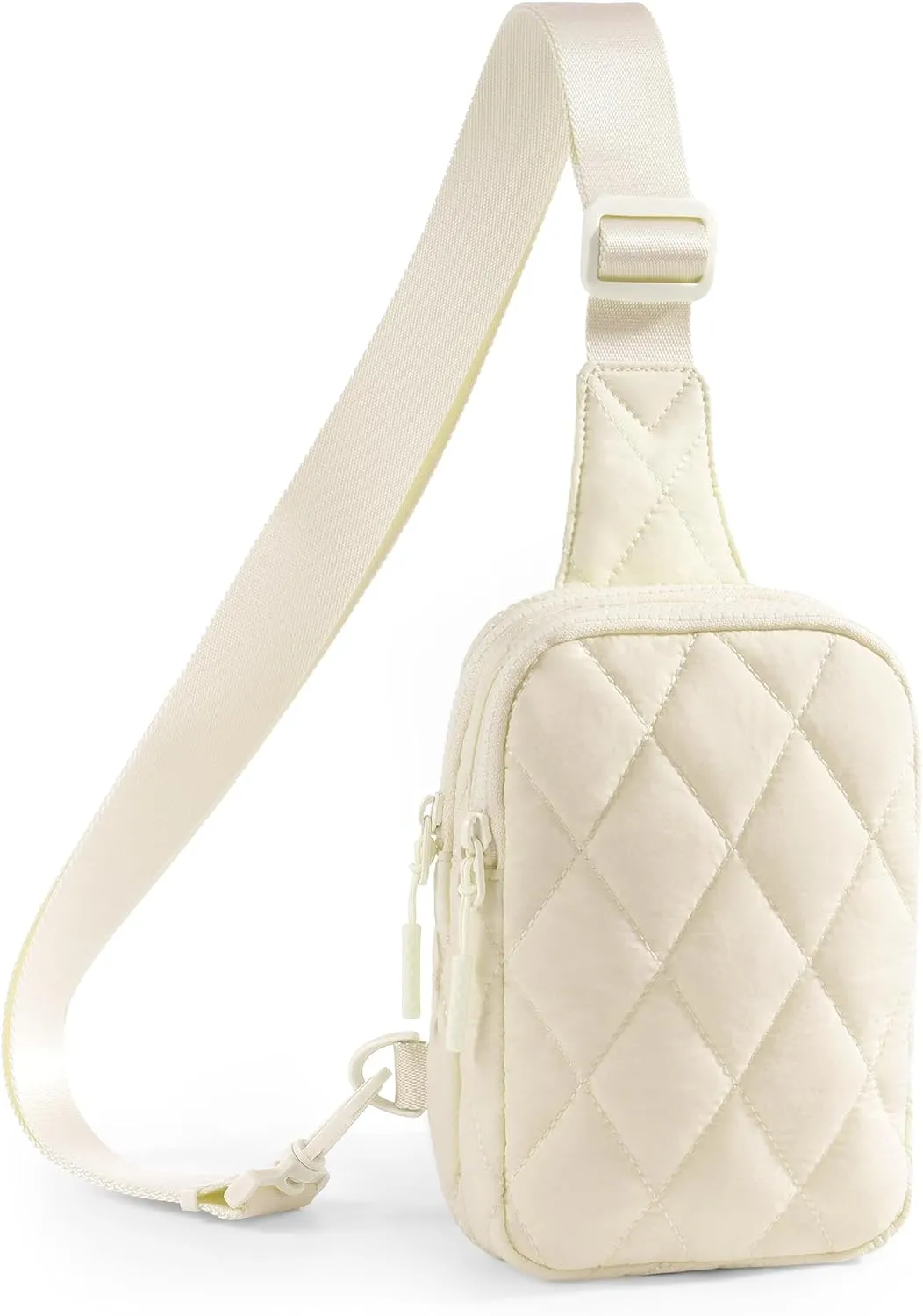 Quilted Puffer Sling Bag for Women Small Backpack Crossbody Chest Bag Fanny Packs Purses for Casual Traveling Hiking