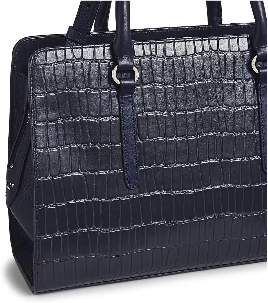 RADLEY London Angel Lane Faux Crocodile Women's Medium Leather Ziptop Satchel Bag