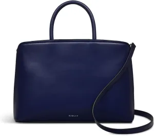 RADLEY London Bow Street Women's Medium Leather Ziptop Satchel Bag, Evenfall