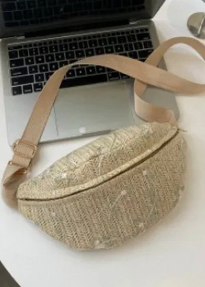 Raffia Straw Fanny Pack