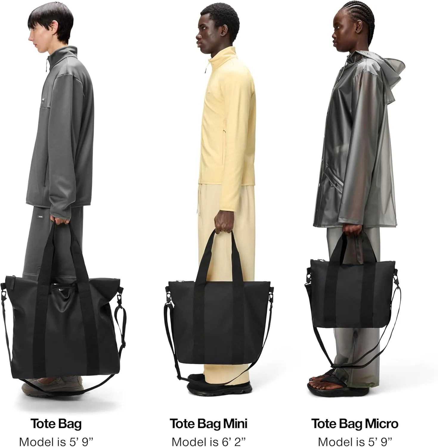 RAINS Tote Bag - Waterproof Crossbody Totebag for Men and Women - Tote Bag for Travel and Everyday use