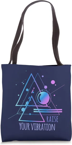 Raise your Vibration Sacred Geometry Design Tote Bag