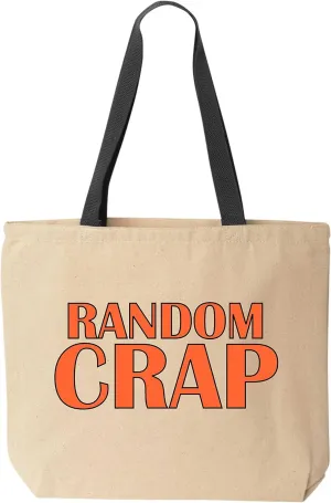 Random Crap Funny Tote Bag Reusable Cotton Canvas Unique Gift For Every Occasion
