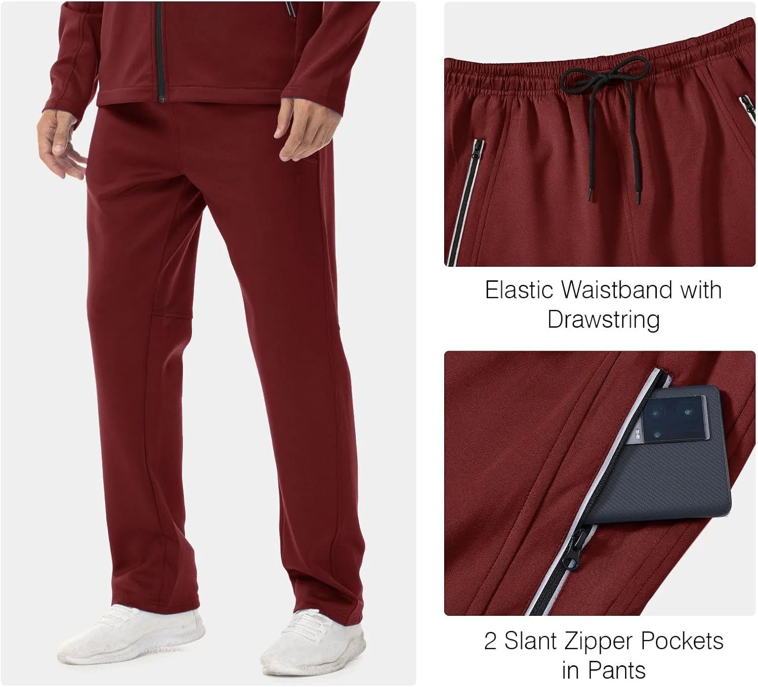 Rdruko Men's Tracksuits 2 Piece Set Athletic Sports Casual Full Zip Jogging Sweatsuit Suit