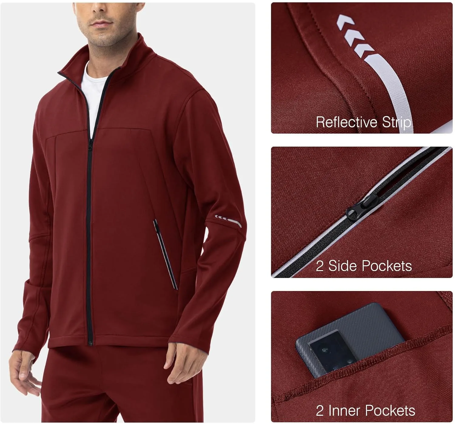 Rdruko Men's Tracksuits 2 Piece Set Athletic Sports Casual Full Zip Jogging Sweatsuit Suit