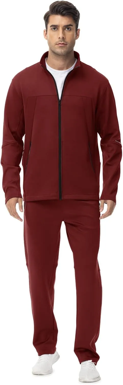 Rdruko Men's Tracksuits 2 Piece Set Athletic Sports Casual Full Zip Jogging Sweatsuit Suit