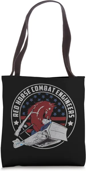 RED HORSE Combat Engineer US Military Tote Bag