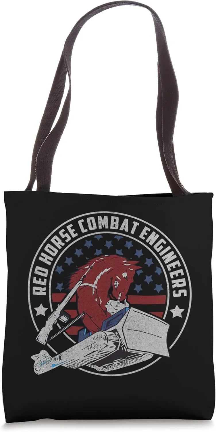 RED HORSE Combat Engineer US Military Tote Bag