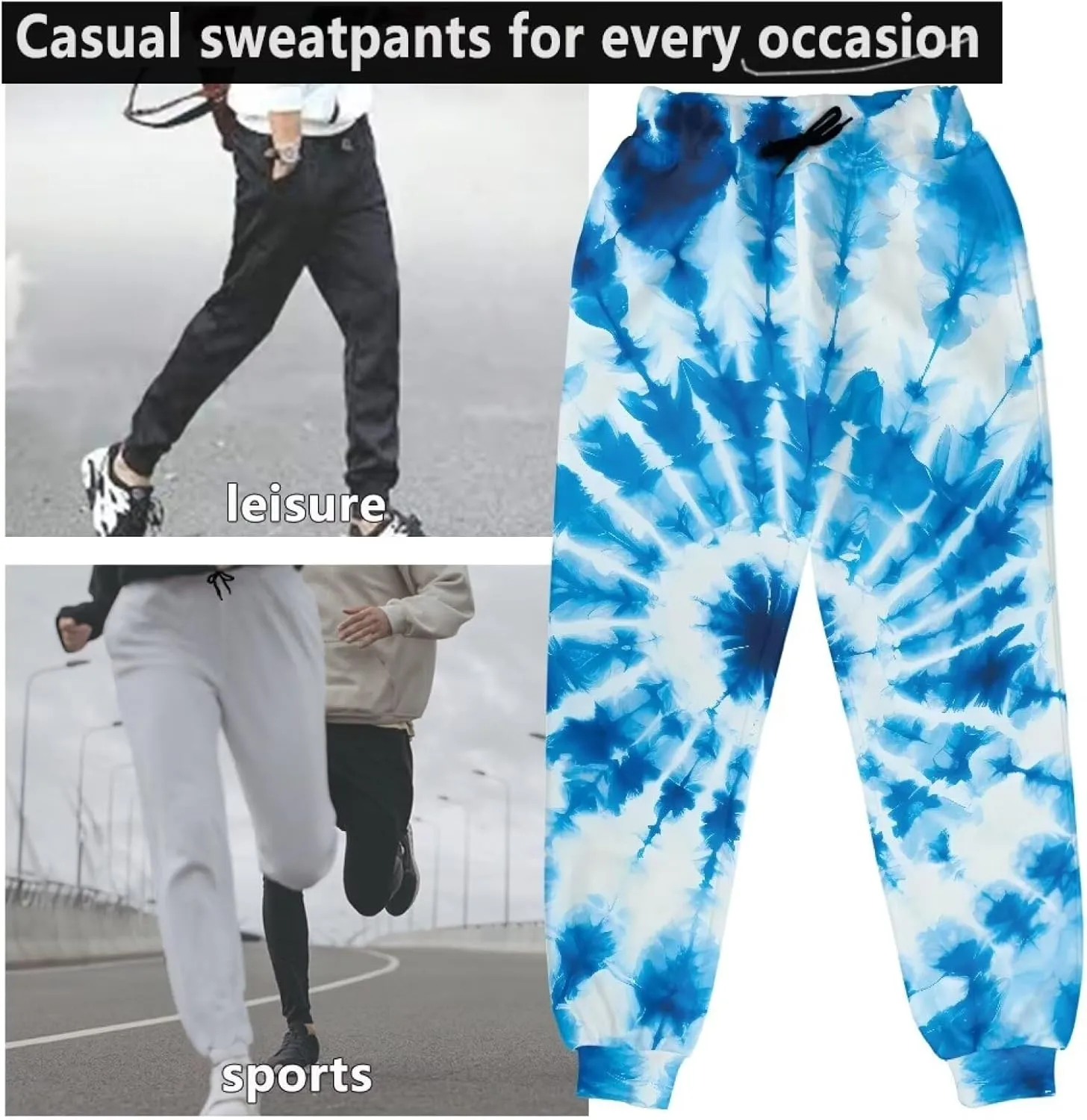 Renewold Men's Sweatpants Women's Sweatpants Jogging Pants Athletic Bottoms with Elastic Waist and Adjustable Drawstring