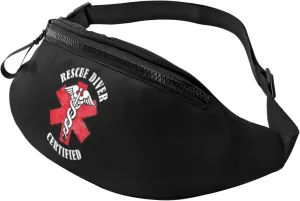 Rescue Diver Certified Sports crossbody waist bag, casual chest bag