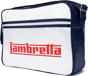 Retro Flight Cross Body Satchel Bag Navy/White