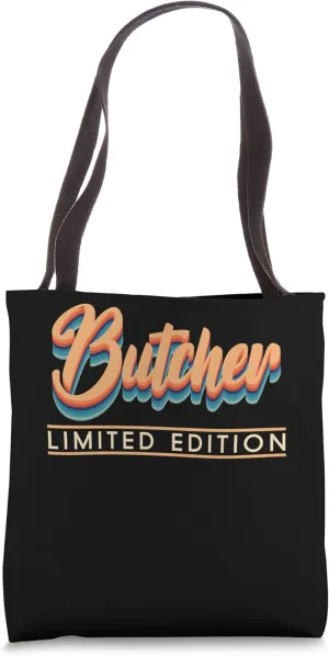 Retro Inspired Butcher Limited Edition Job Title T-Shirt. Tote Bag