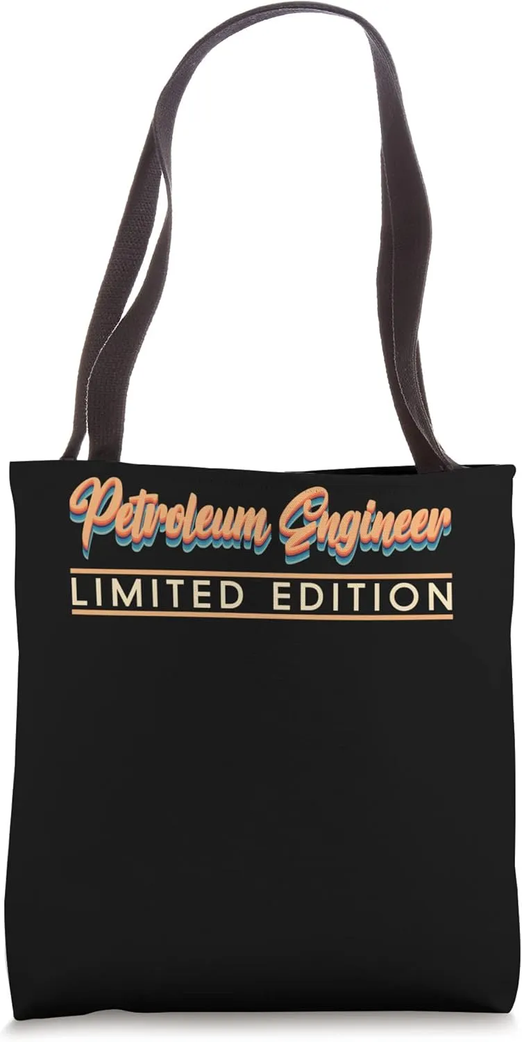 Retro Inspired Petroleum Engineer Limited Edition Job Title Tote Bag
