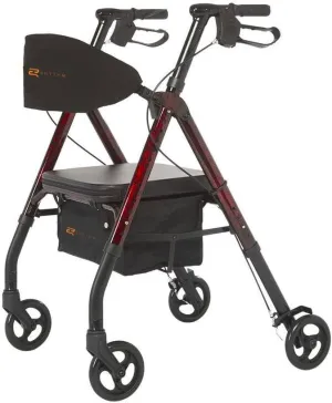Rhythm Healthcare Royal Universal Aluminum 4 Wheel Rollators (Laser Red)