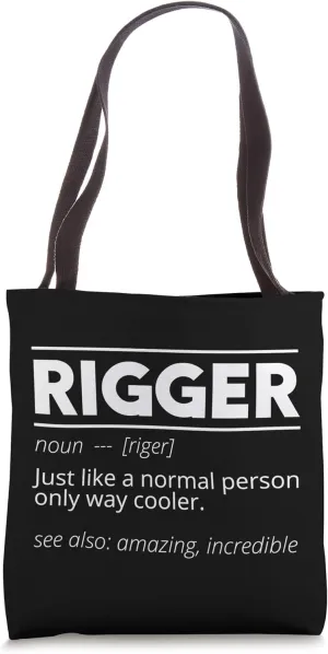 Rigger Crane Operator Construction Worker Definition Joke Tote Bag