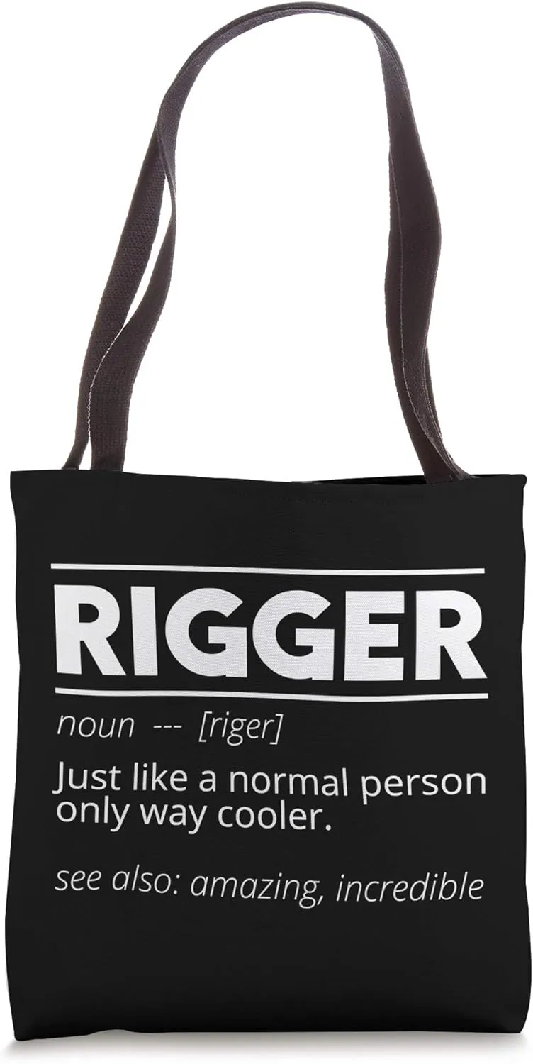 Rigger Crane Operator Construction Worker Definition Joke Tote Bag